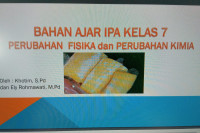 Image of BAHAN AJAR IPA KELAS 7 PERUBAHAN FISIKA DAN PERUBAHAN  KIMIA