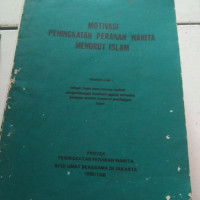 Image of MOTIVASI PENINGKATAN PERANAN WANITA MENURUT ISLAM